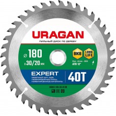 Диск пильный по дереву Expert URAGAN 180х30/20 мм 40Т 36802-180-30-40_z01  