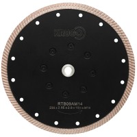 Диск алмазный Турбо с фланцем по граниту 230 x 2,0Е x 2,8 x 10Н x М14 KRUGO (RTB09AM14)