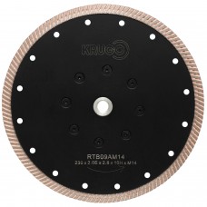 Диск алмазный Турбо с фланцем по граниту 230 x 2,0Е x 2,8 x 10Н x М14 KRUGO (RTB09AM14)