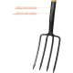 Вилы садовые 280 x 180 x 1500 мм, антикор. покрытие, деревянный черенок, PROLine GRINDA 39725