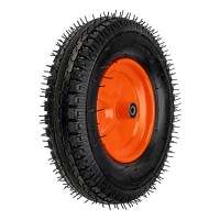 Колесо пневматическое усиленное, шина 8PR, 4.00-8 D400 мм, внутренний диаметр подшипника 12 мм, длина оси 90 мм Palisad (69080)