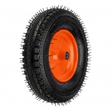 Колесо пневматическое усиленное, шина 8PR, 4.00-8 D400 мм, внутренний диаметр подшипника 12 мм, длина оси 90 мм Palisad (69080)