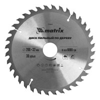 Пильный диск по дереву, 200 х 32 мм, 36 зубьев, кольцо 30/32 Matrix Professional (73262)