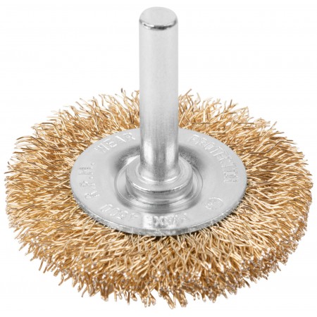 Щетка для дрели, тип Плоская, латун. витая проволока 0,3 мм, 50 мм, блистер, CUTOP Profi (82-914)