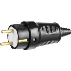 Прямая вилка черная 220 В IP44 СИБИН 55115-B