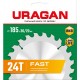 Диск пильный по дереву Fast URAGAN 185x30/20 мм 24Т 36800-185-30-24_z01  