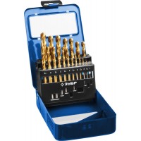 Набор сверл по металлу 19 шт (1-10 мм), сталь Р6М5К5, класс А, мет.бокс Кобальт ЗУБР Профессионал 29626-H19