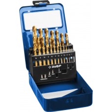 Набор сверл по металлу 19 шт (1-10 мм), сталь Р6М5К5, класс А, мет.бокс Кобальт ЗУБР Профессионал 29626-H19