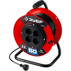 Удлинитель на катушке ПВС 2 x 0.75 мм2 50 м 2200 Вт ЗУБР ПВС-207 55083-50_z01