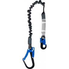 Одноплечный строп УТЕС эластичный 1.42 м, стальные карабины с полимерным покрытием, разрывной ленточный амортизатор ЗУБР Профессионал 11595