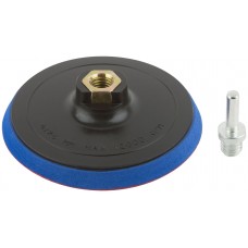 Диск шлифовальный с липучкой, гайка М14 + переходник для дрели, 125x10 мм (39621М)