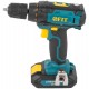 Дрель-Шуруповерт акк. 18 В; 0-450/1550 об/мин; 29 Нм; 2 (Li-Ion) 1,3 Ач; 1,5 ч.; рез. накл.; кейс (80199)