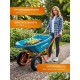 GRINDA GP-22, ударопрочный пластиковый кузов, 110 л, 220 кг, двухколесная, пневматические колеса, тачка садовая PROLine (422406)