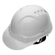 Каска защитная из ударопрочной пластмассы, белая Сибртех (89114)