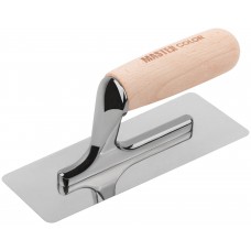 Кельма нержавеющая PRO, венецианская форма, буковая ручка, 200 x 75 мм (30-2021)