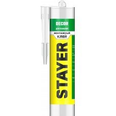 Клей монтажный DECOR, 280 мл, белый, для молдингов и панелей STAYER Professional 41327