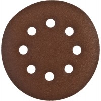 Круг шлифовальный Стандарт 125 мм, 8 отверстий, Р180, 5 шт ЗУБР 35350-125-180