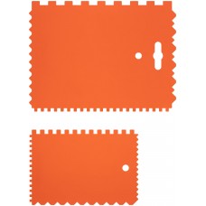 Набор пластиковых зубчатых шпателей, 2 шт: 175x130 мм, 130x90 мм (30-2400)