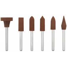 Насадки резиновые полировальные средней зернистости, набор 6 шт. (36922)