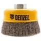 Щетка для УШМ, 100 мм, Чашка, витая нержавеющая проволока 0.3 мм, М14 Denzel (746053)