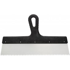 Шпатель зубчатый, 4х4 мм, нержавеющая сталь, пластиковая ручка, 350 мм (30-2355)