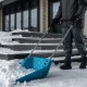 Скрепер-волокуша для уборки снега, полипропилен, колеса, 595х715х1445мм, рукоятка с ПВХ, LUXE Palisad (61694)
