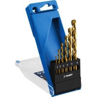 Набор сверл по металлу 6 шт (2-8 мм), сталь Р6М5, класс А, титановое покрытие ЗУБР ТИТАН Профессионал 29615-H6
