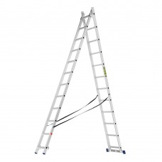 Лестница, 2 х 12 ступеней, алюминиевая, двухсекционная, Сибртех (97912)
