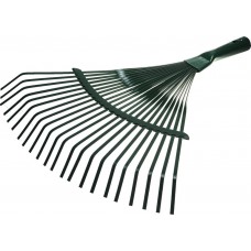 Веерные грабли GR-41, 22 плоских зубца, размеры 410 х 40 х 400 мм, стальная рабочая часть, без черенка GRINDA 421877