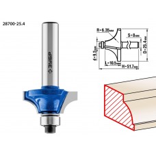 Фреза кромочная калевочная №1 25.4?10.5 мм радиус 6.3 мм ЗУБР Профессионал 28700-25.4