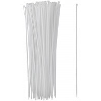 Хомуты нейлоновые для проводов, белые 100 шт., 3,6х300 мм (60371)