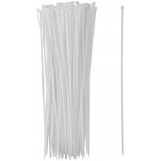 Хомуты нейлоновые для проводов, белые 100 шт., 3,6х300 мм (60371)