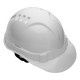 Каска защитная из ударопрочной пластмассы, белая Сибртех (89114)