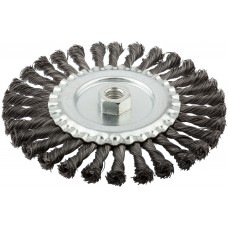Корщетка-колесо, гайка М14, стальная витая проволока 175 мм (39125)