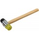 Молоток-киянка сборочный пластиковый, деревянная ручка 35 мм (45535)
