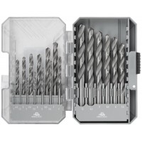 Набор сверл по металлу HSS, угол заточки 118°, пласт. кейс, 19 шт. (1-10мм, через 0,5мм) (35603М)