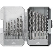 Набор сверл по металлу HSS, угол заточки 118°, пласт. кейс, 19 шт. (1-10мм, через 0,5мм) (35603М)