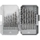 Набор сверл по металлу HSS, угол заточки 118°, пласт. кейс, 19 шт. (1-10мм, через 0,5мм) (35603М)