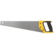 Ножовка по дереву, средний каленый зуб 7 ТPI, 3D заточка, пласт.прорезиненная ручка, Профи 450 мм (40445)