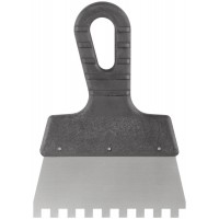 Шпатель фасадный нержавеющий зубчатый 150 мм / зуб 8 мм (06602)