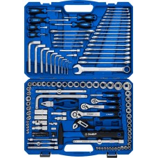 Универсальный набор инструмента 142 предм. 1/2+ 3/8+ 1/4 Профессионал ЗУБР Универсал-142 27670-H142