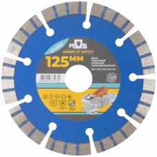 Диск отрезной алмазный турбо-сегментный, 125 x 2,0 x 10 x 22.2 мм (37222М)