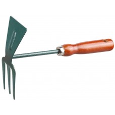 Садовая мотыжка 250 мм, 3 зубца, углеродистая сталь, прямое лезвие, деревянная ручка GRINDA 8-421235_z01