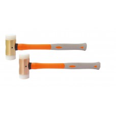 Кувалда нейлоновая 1 кг AlCu рукоятка фиберглас искробезопасная 191E-1004, HORTZ