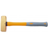 Кувалда тупоносая (немецкий тип) 2 кг латунь рукоятка фибергласс искробезопасная 2104A-1010, HORTZ