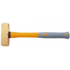 Кувалда тупоносая (немецкий тип) 2 кг латунь рукоятка фибергласс искробезопасная 2104A-1010, HORTZ