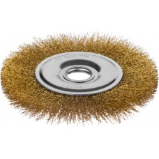 Щетка дисковая для УШМ 150 мм, витая стальная латунированная проволока 0.3 мм MIRAX 35141-150