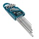 Набор ключей имбусовых Torx -TT, 9 шт: T10-T50, экстра-длинные, S2, сатинированные Gross (16408)