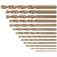 Набор сверл HSS по металлу с добавкой кобальта 5%, 13 шт. (1,5-2-2,5-3-3,2-3,5-4-4,5-4,8-5-5,5-6-6,5 мм) (34015)