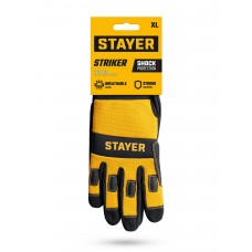 STAYER STRIKER р.XL (10), комбинированные перчатки для тяжелых механических работ (11410-XL)
